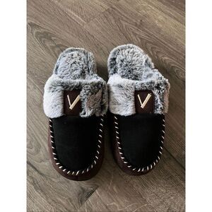VONMAY Women's Memory Foam Slippers Moccasin Slip-on Scuff House Shoes Fuzzy Fau